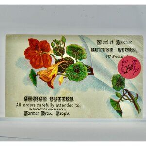 Nicolett Avenue Butter Store Victorian Trading Card Antique MN